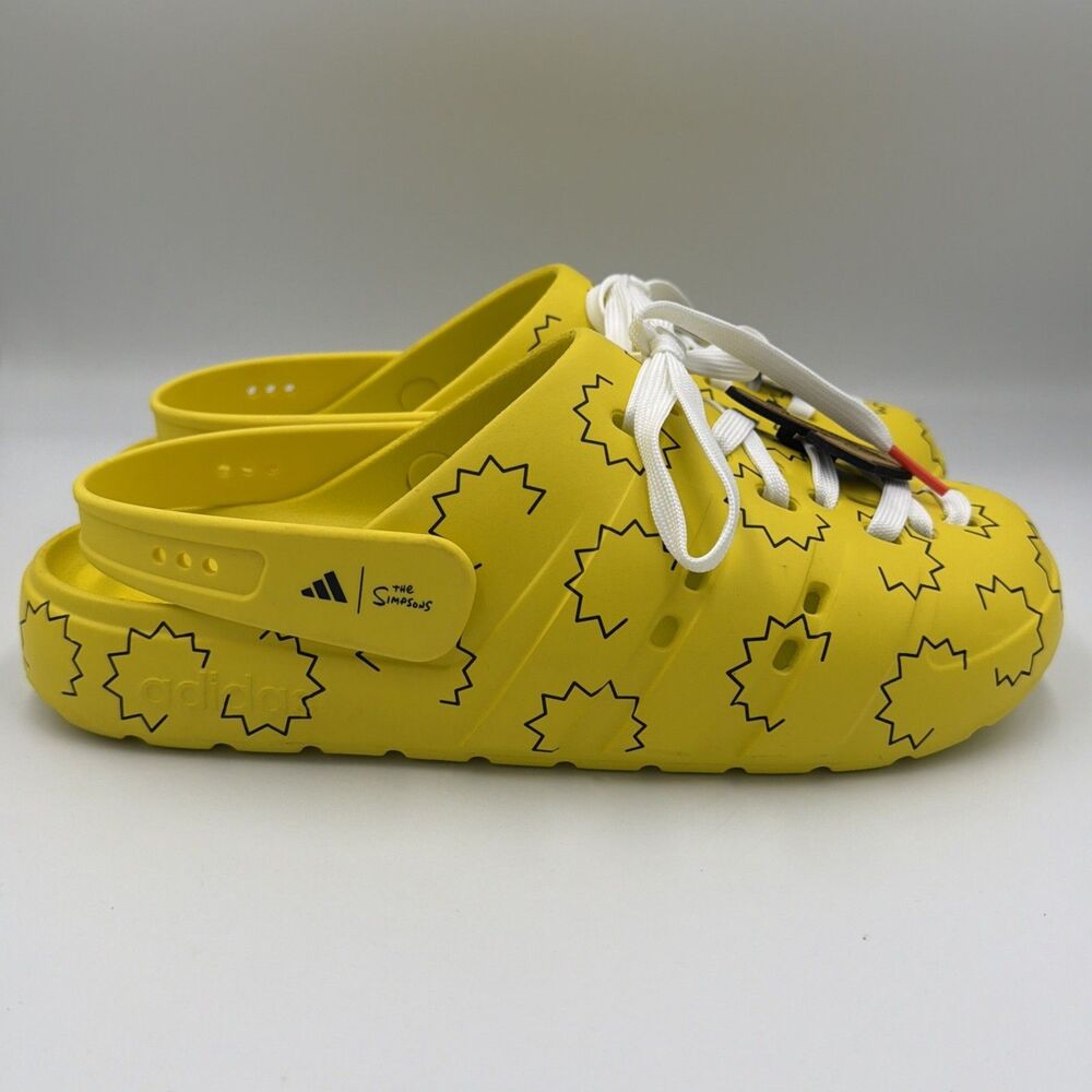 Adidas Adilette Clog The Simpsons Black Yellow Men's Slide HQ2580 Size 11